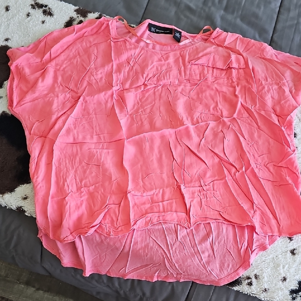 INC International Concepts Pink Boxy Blouse